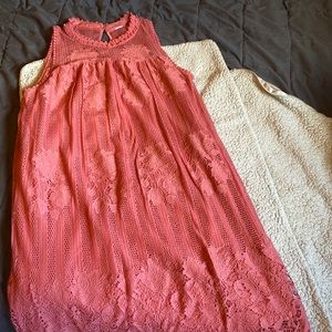 high neck straight slip dress